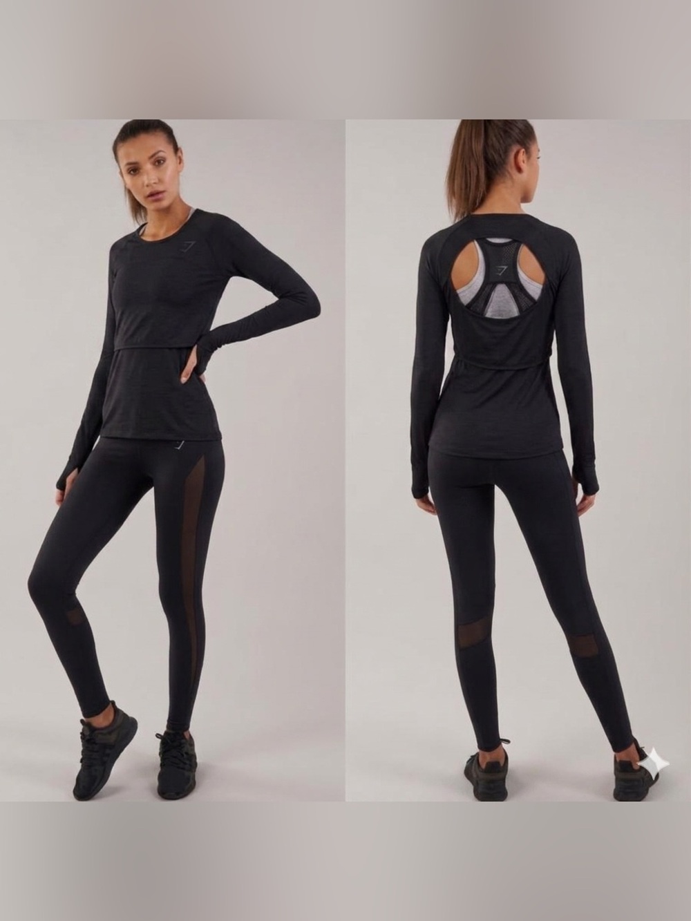 Gymshark Double Up Long Sleeve: two tops, cropped long sleeve and tank